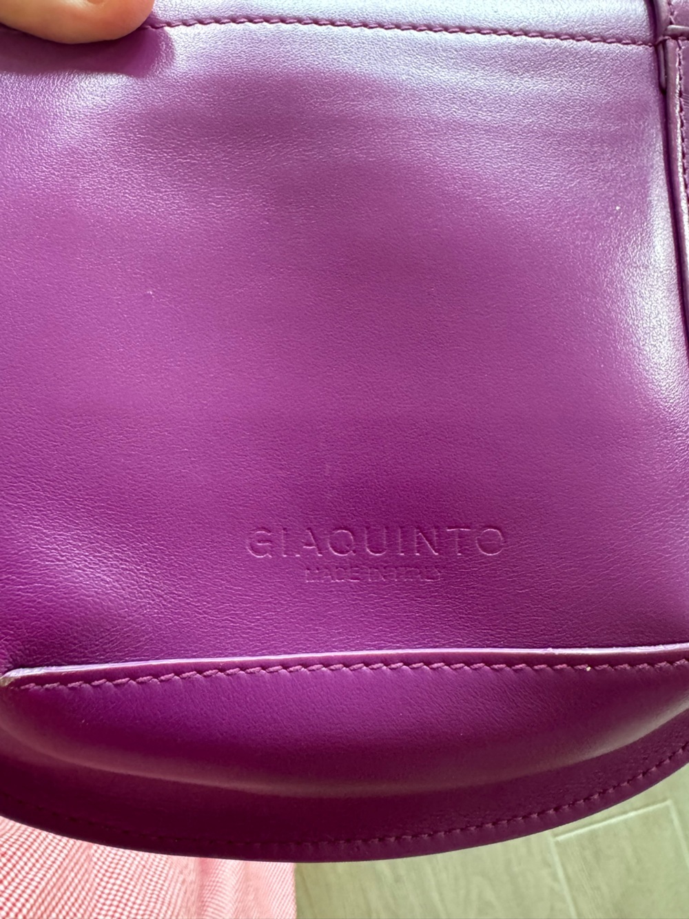 GIAQUINTO Italian Designer Made in Italy Orchidea Candy Purple Crossbody Bag GUC - Picture 10 of 11